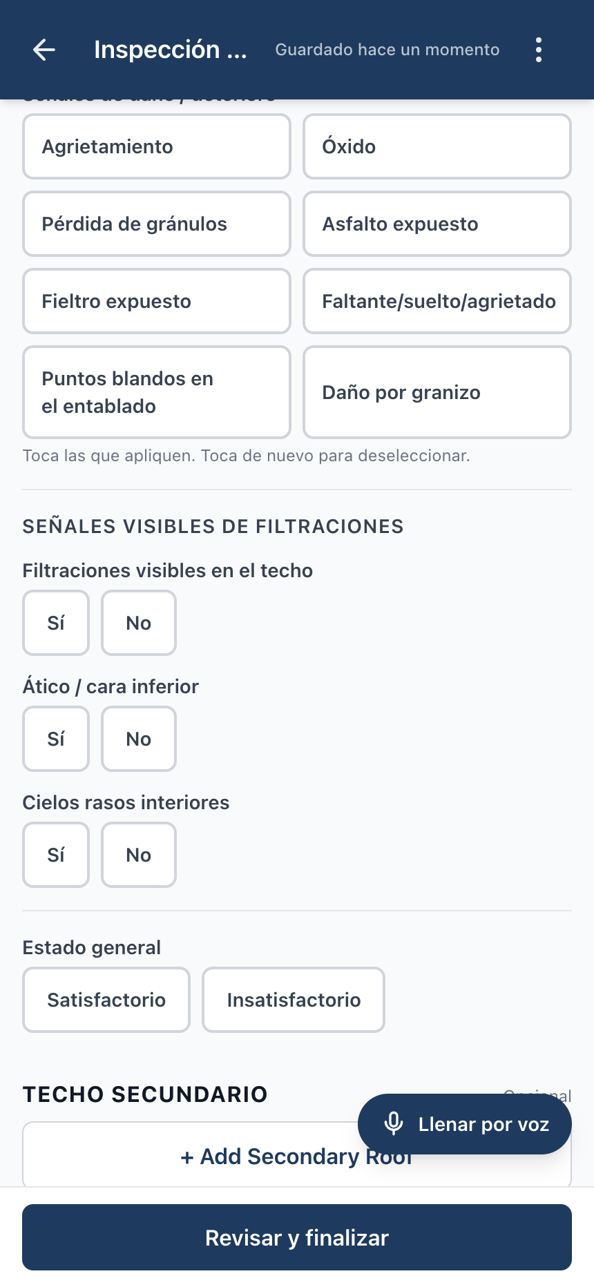 Editor de techos — pantalla 2.