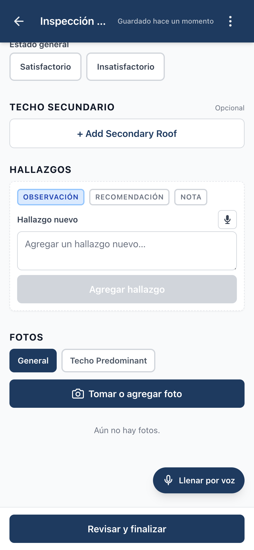Editor de techos — pantalla 3.