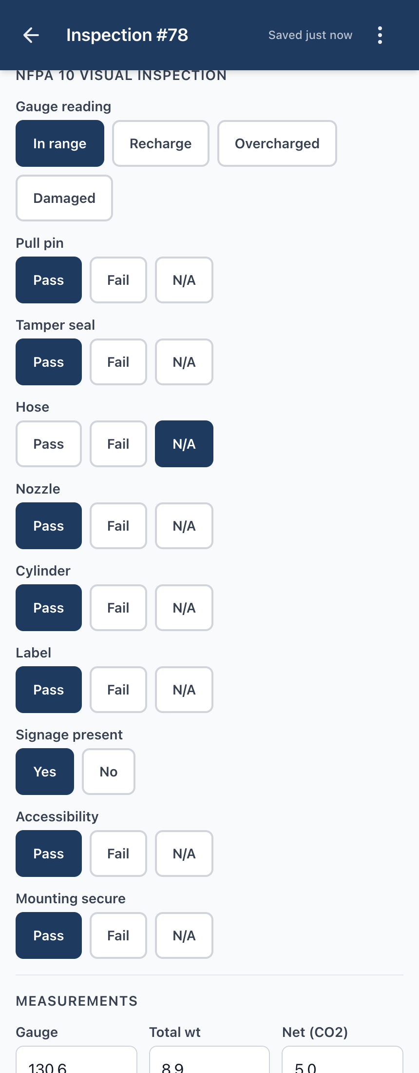 Extinguisher editor — screen 2.