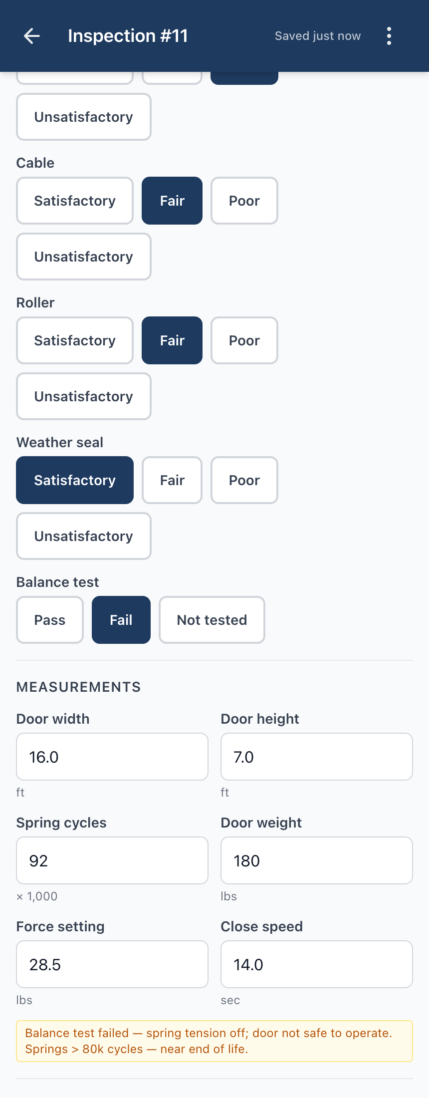 Garage Door editor — screen 2.